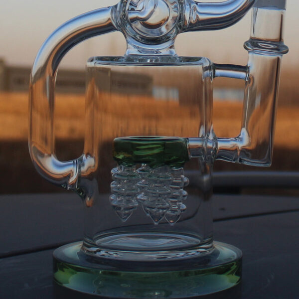 Recycler Style Water Pipe w/ Dual Percolator 11.5" - Image 6