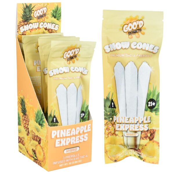 GOO'D Snow Cones THCA Pre-Rolls | 3g | 3pc | 5pk Display - Image 5