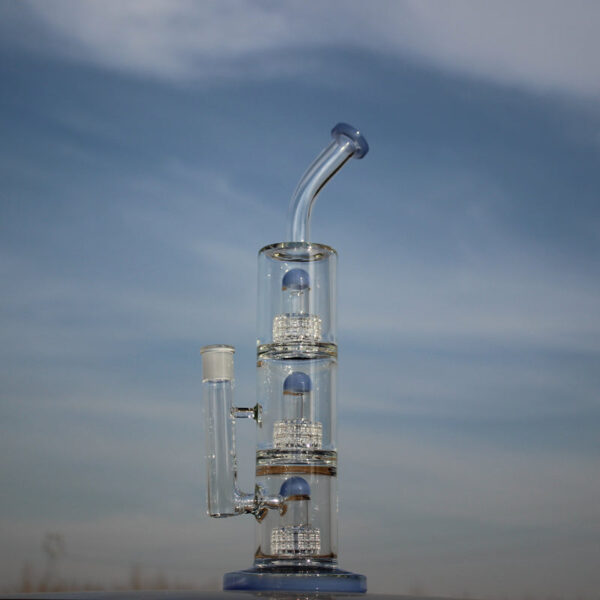 Triple Matrix Percolator Glass Water Pipe 15" - Image 4