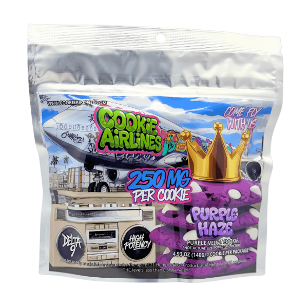 Cookie Airlines - Delta 9 THC Purple Velvet Cookie – Smooth, Vibrant, and Blissful