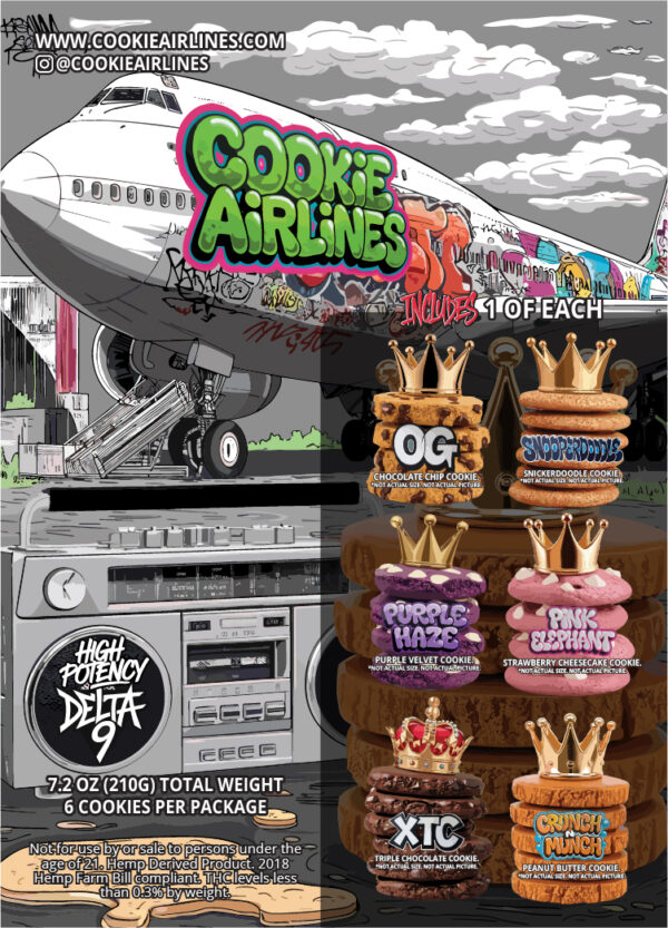 420mg Delta 9 THC Cookie Variety Pack – 6 Irresistible Flavors