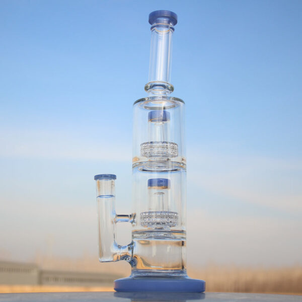 Dual Matrix Percolator Glass Water Pipe 12" - Image 3