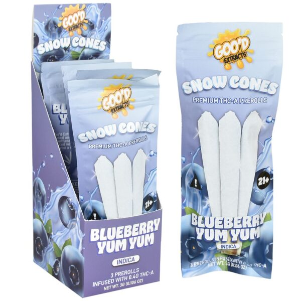 GOO'D Snow Cones THCA Pre-Rolls | 3g | 3pc | 5pk Display - Image 2